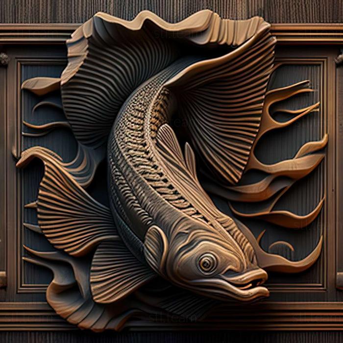 3D модель Звичайний сом донна риба (STL)